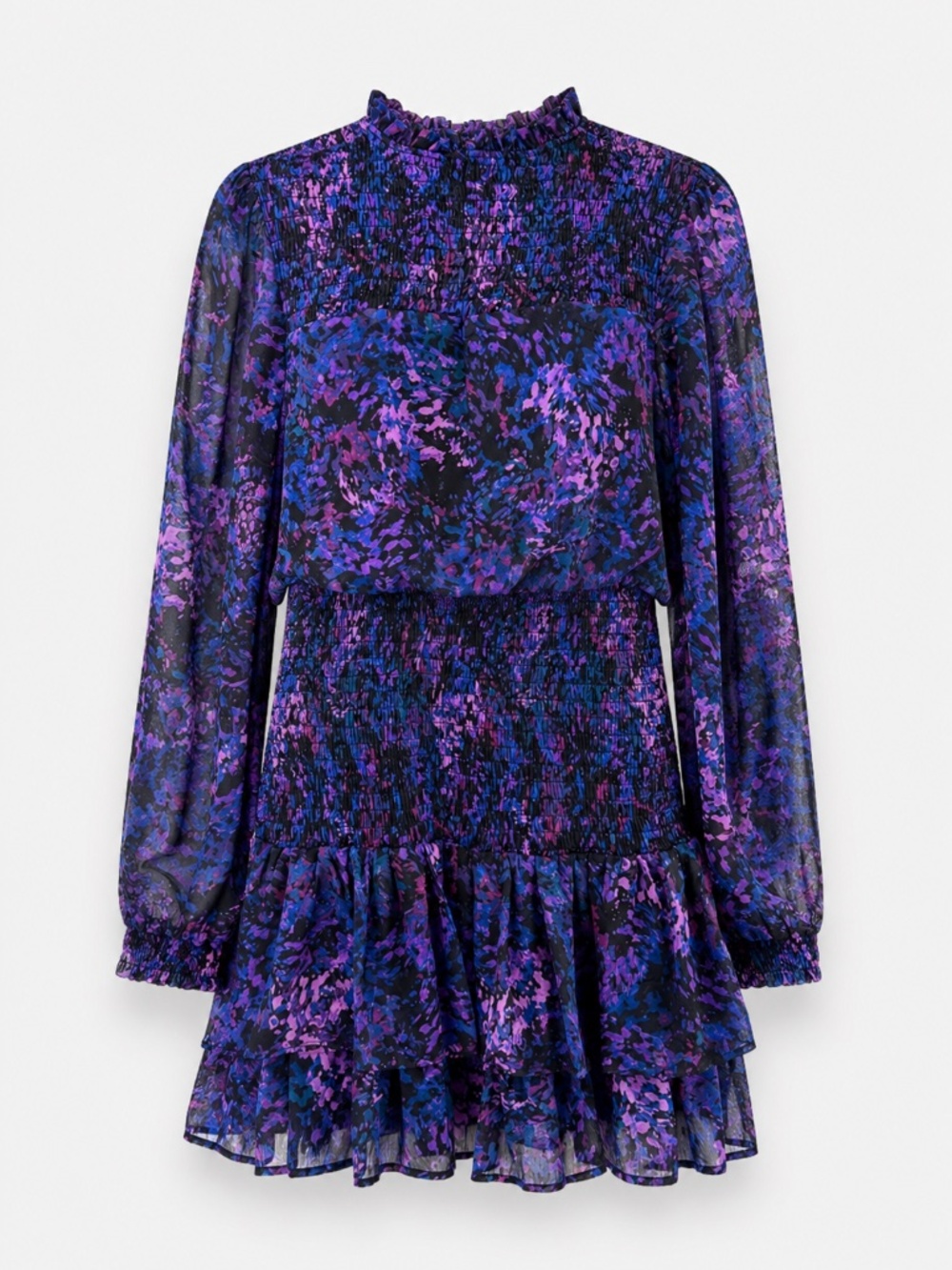 AQUA Beautiful Chiffon Floral Mini Dress – Size XS
